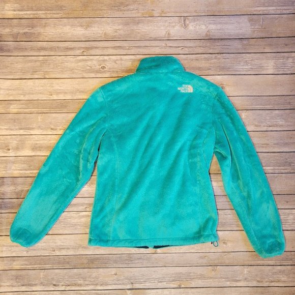 The North Face Teal Blue Long Sleeve Fleece Zip Up Jacket Women's Size Small 902 - Picture 2 of 5